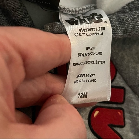 🆕 Star Wars | baby yoda hoodie | baby boy 12 mo - Picture 4 of 4